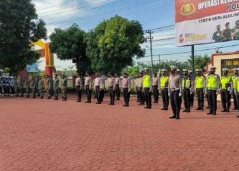 Apel Gelar Pasukan Satuan lalu lintas Polres Asahan Dalam Rangka Operasi Patuh Toba Selama 14 Hari