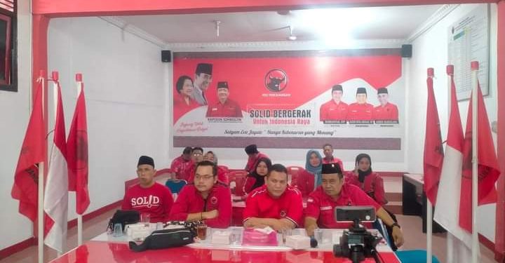 DPC PDI Perjuangan Kabupaten Asahan Melaksanakan Kegiatan Rakernas II Tahun 2021