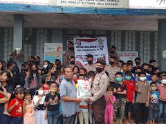 Menyambut HUT Bhayangkara Ke 76 Polsek Percut Sei Tuan Melaksanakan Jumat Barokah Dan Bakti Sosial