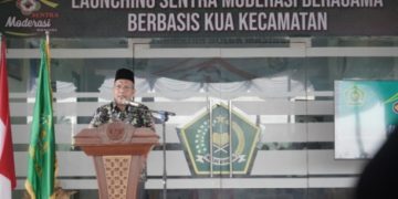 “Supaya Rukun, Kita Mesti Moderat”, Ucap Kakanwil Saat Resmikan Sentra Moderasi Beragama di KUA