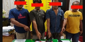 4 Pria Pengedar Sabu Ditangkap Satres Narkoba Polres Asahan