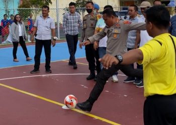 Kapolres Tapteng Resmi Buka Turnamen Futsal Jelang HUT Ke 76 Bhayangkara
