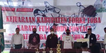130 Karateka Siap Bertarung Full Body Contack di Kejurkab Forki Toba, Perebutkan Bupati Cup I 2022