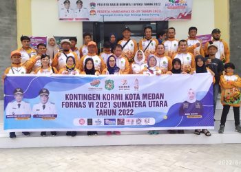 Dispora Medan/KORMI Medan, Lepas Keberangkatan Kontingen Kota Medan ke FORNAS VI, di Sumatera Selatan