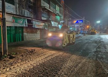 Jalan AR Hakim Kawasan Pasar Suka Ramai Mulai Diperbaiki