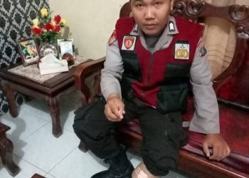Ini Anggota Shabara Polres Belawan Terkena Panah Saat Bentrok Pemuda