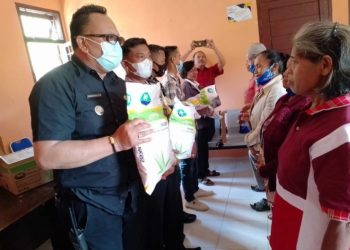 Tingkatkan Ketahanan Pangan, Pemdes Kecupak I Bagikan Bibit Jagung