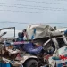 Peristiwa Kecelakaan Minibus Tabrak Truk Berhenti