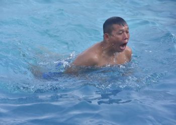 Jaga Kebugaran Tubuh Prajurit Petarung Yonmarhanlan I Laksanakan Latihan Renang