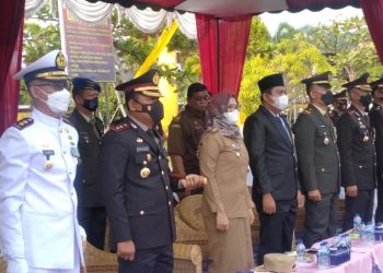 Pj Bupati Yetty Sembiring Hadiri Upacara HUT Bhayangkara Ke 76 Secara Virtual di Polres Tapteng
