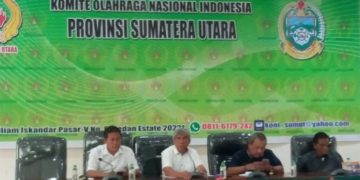 KONI Sumatera Utara, memastikan pelaksanaan Pekan Olahraga nasional (PON) XXI tahun 2024 Sumut Menjadi Tuan Rumah