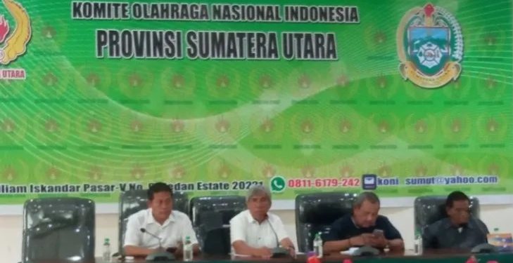 KONI Sumatera Utara, memastikan pelaksanaan Pekan Olahraga nasional (PON) XXI tahun 2024 Sumut Menjadi Tuan Rumah