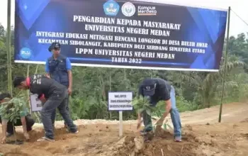 Unimed Edukasi Mitigasi Bencana Longsor Bagi Masyarakat Desa Buluh Awar Sibolangit