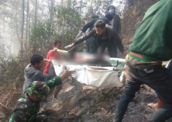 Kebakaran Hutan dan Lahan di Muara Taput, Satu Warga Hangus Terbakar