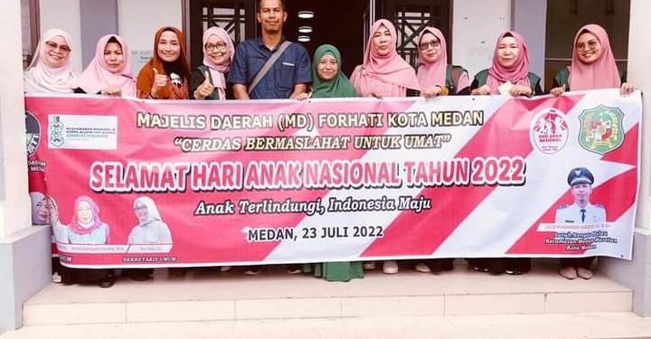 MD FORHATI Medan bersama Kelurahan Rengas Pulau Gelar Gebyar Hari Anak Nasional 2022 “Anak Terlindungi, Indonesia Maju”