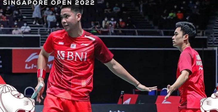 Leo Rolly Carnando/Daniel Marthin mengantongi gelar juara perdana BWF World Tour Di Singapore Open 2022