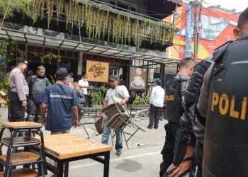 Puluhan Orang Diamankan Tolak Eksekusi Caldera Coffee Medan