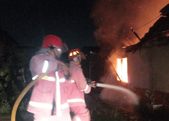 Kantor PP Simalungun di Jalan Farel Pasaribu Siantar Terbakar