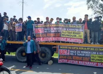 Petani Tuntut Bupati Samosir Cabut Surat Penghentian Penyadapan Getah Pinus