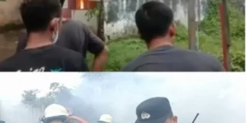 Ditinggal Pergi ke Batam, Rumah Semi Permanen di Tebing Tinggi Dilalap Si Jago Merah
