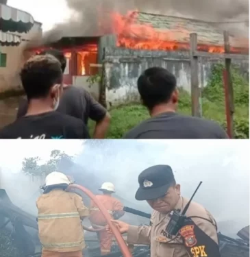 Ditinggal Pergi ke Batam, Rumah Semi Permanen di Tebing Tinggi Dilalap Si Jago Merah