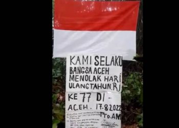 Kabarnya Saat HUT RI ke 77 di Aceh Bendera Merah Putih Dibakar