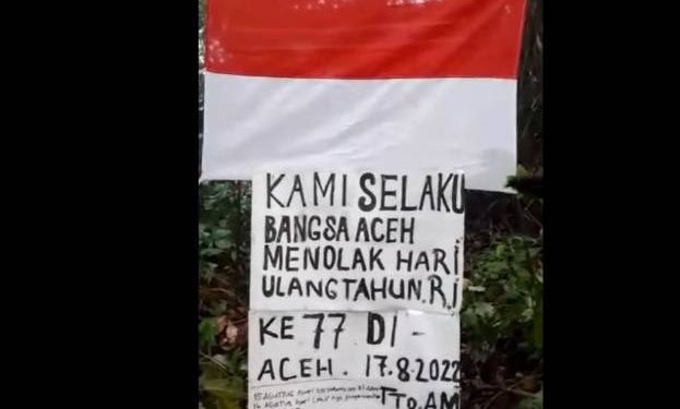 Kabarnya Saat HUT RI ke 77 di Aceh Bendera Merah Putih Dibakar