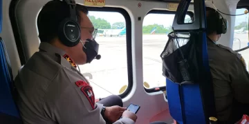 Kapoldasu Pantau Kebakaran Hutan di Perbukitan Danau Toba Lewat Udara