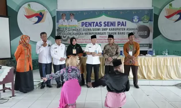 Ratusan Pelajar SMP di Asahan Meriahkan Pentas Seni Pendidikan Agama Islam