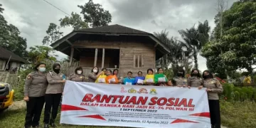 Polwan Polres Toba Gelar Goes To School dan Bakti Sosial