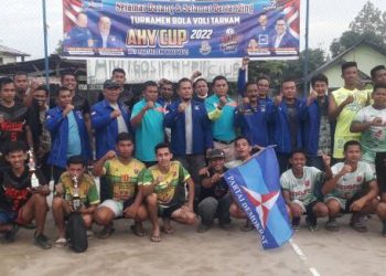 PD Tebingtinggi Gelar Turnamen Volly Tarkam AHY Cup 2022