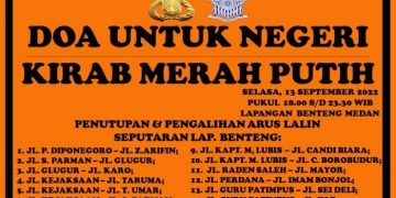 Polrestabes Medan Umumkan Pengalihan Arus Untuk Doa Bersama dan Kirab Merah Putih