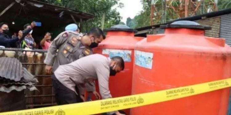 2,5 ton Pertalite atau BBM bersubdisi ditimbun Di Tangerang