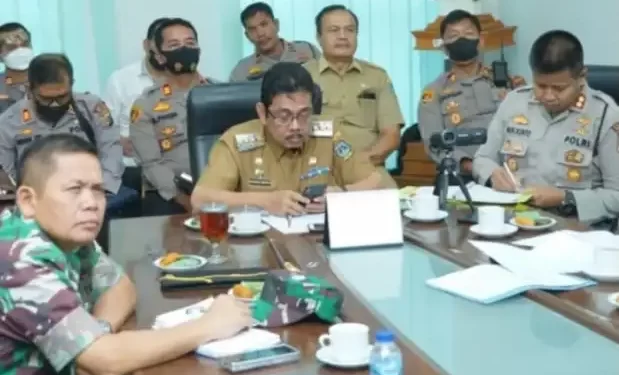 Pj Wali Kota Tebing Tinggi Ikuti Rakor Virtual TPID Bersama Mendagri di Jakarta