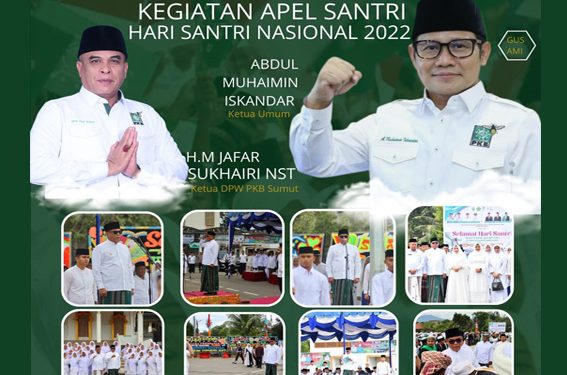 DI Halaman Masjid Agung Madina, Ketua DPW PKB Sumut Pimpin Upacara Peringatan HSN 2022