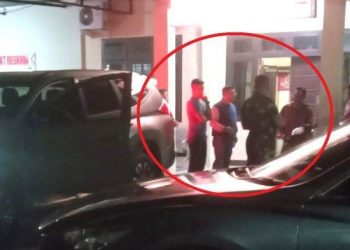 Dandim 0201/Tapanuli Selatan, Letkol Inf Amrizal Nasution terekam datangi Polres Madina
