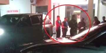 Dandim 0201/Tapanuli Selatan, Letkol Inf Amrizal Nasution terekam datangi Polres Madina