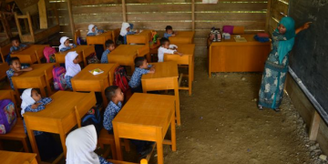 proses kegiatan belajar mengajar di salah satu madrasah