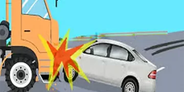 TABRAKAN!!! Mobil dan Truk Laga Kambing, Akibatnya 3 Penumpang Luka luka