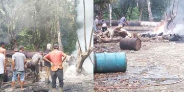 Kebakaran Dapur Pembakaran Minyak Terjadi Disalah Satu Desa Di Kabupaten Langkat