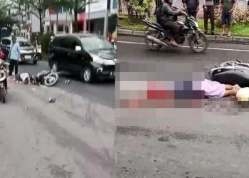 Akibat kelalaian Sopir, Seorang Wanita Paruh Baya Tewas Tergilas Truk