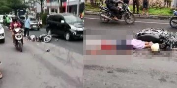 Akibat kelalaian Sopir, Seorang Wanita Paruh Baya Tewas Tergilas Truk