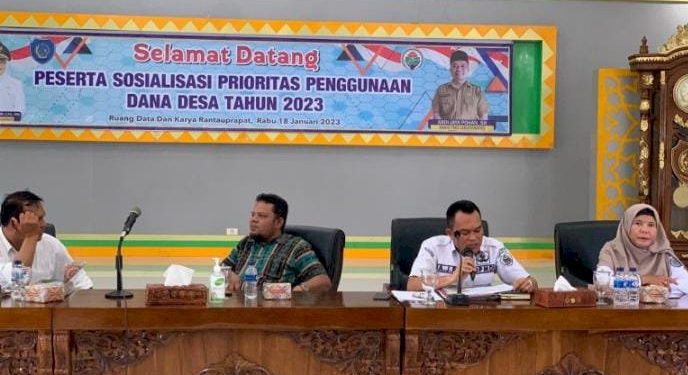 Dinas Pemberdayaan Masyarakat dan Desa Labuhan Batu laksanakan Rapat Sosialisasi