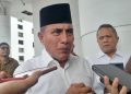 Gubernur Sumatera Utara Edy Rahmayadi saat diwawancarai di kantor gubernur Sumut, Jalan Pangeran Diponegoro Medan, Selasa (10/1/2023).