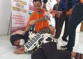 Pra rekonstruksi kasus pembunuhan siswi di Deli Serdang.