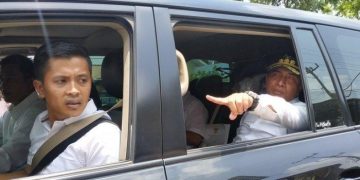 Mantan ajudan Gubernur Edy Rahmayadi, Dayat atau biasa disapa Ayek (kiri)