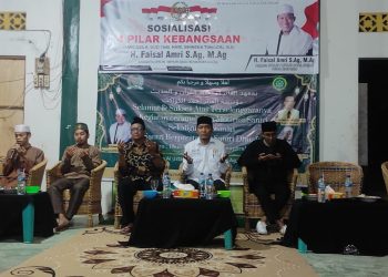 H. Faisal Amri Sosialisasi 4 Pilar di Pondok Pesantren Tahfiz Qur’an Yayasan Faiz Ahmad Al-Kawakib.