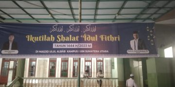 Prof Dr Syahrin Harahap, MA Khatib Sholat Idul Fitri di Masjid Ulul Albab Kampus UIN SU Sutomo Medan