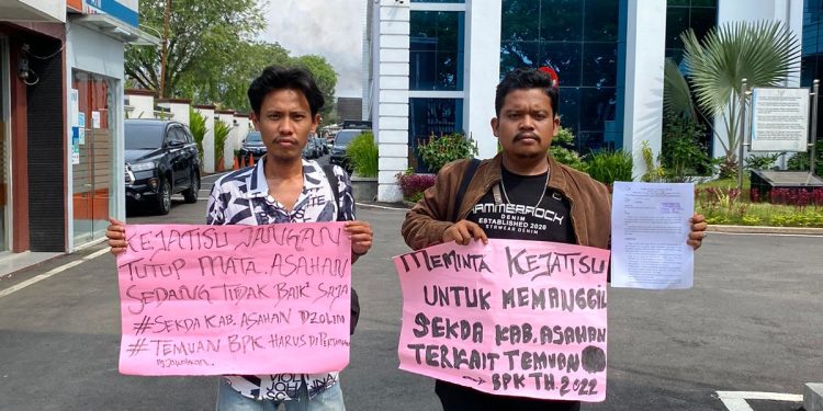 PPI Sumut Gelar Aksi Pelaporan Sekdakab Asahan Akibat Temuan BPK