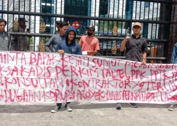 PALU SUMUT Demo Jilid IV Dugaan Korupsi Proyek Dinas PERKIM Tapsel T.A 2020-2021-2022